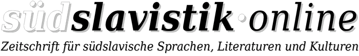 sdslavistik online - Zeitschrift fr sdslavische Sprachen und Literaturen